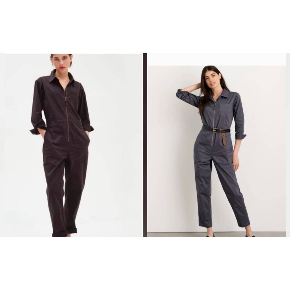 Alex Mill Standard Zip Front Iron Grey Jumpsuit Boiler Suit Coveralls Sz. M